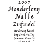 2007 Zinfandel Henderlong Ranch